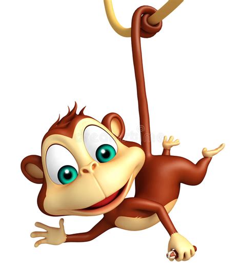 Funny Monkey Cartoon Character Stock Illustration Image