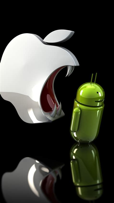 Android Vampire Apple Bite Smartphone Wallpapers Hd Apple Eating
