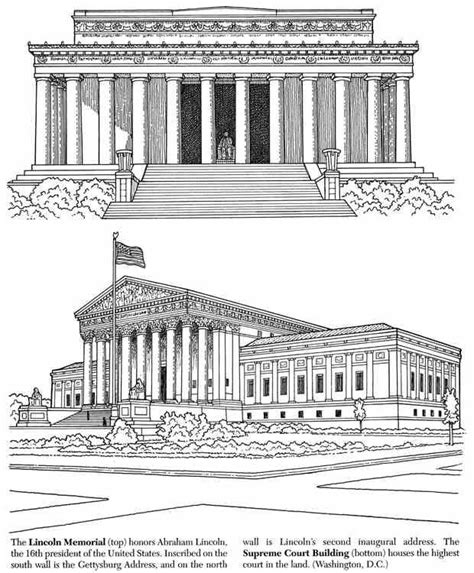 Lincoln Memorial | Building sketch, American landmarks, Supreme court building
