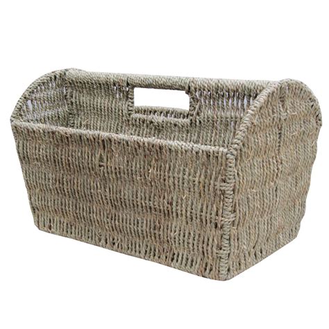 Buy Seagrass Magazine Holder Storage Basket From The Basket Company