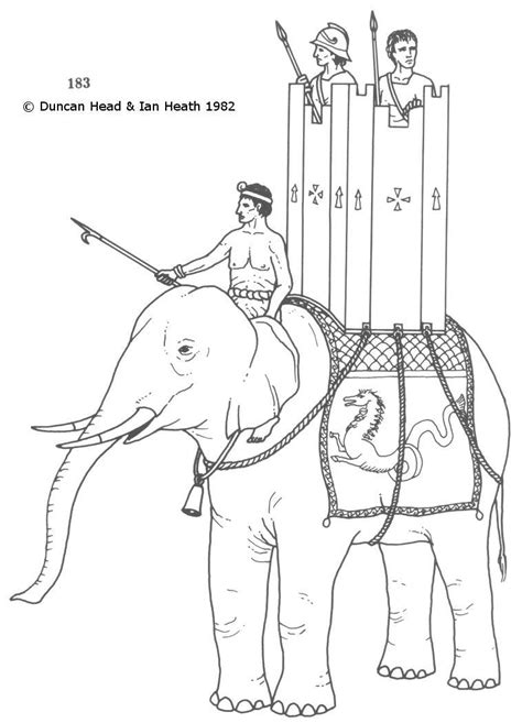 Elephants With Towers In Armies Of The Macedonian And Punic Wars By Duncan Head Illustrated
