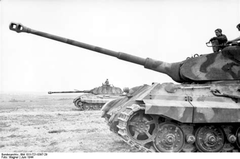 Photo Two German Tiger Ii Heavy Tanks With So Called Porsche