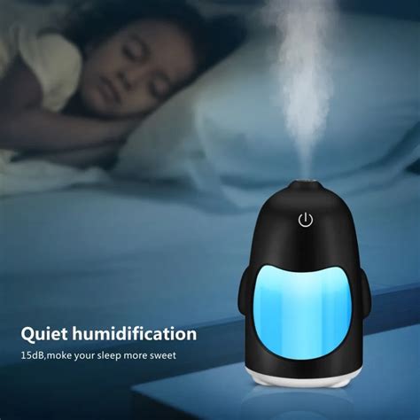 Mini Portable Usb Penguin Humidifiers Quiet For Office Desk Home