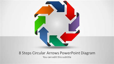 8 Steps Circular Arrows Powerpoint Diagram Slidemodel Riset