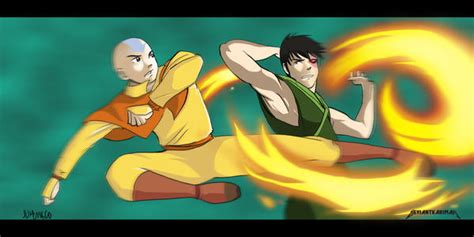 Aang Vs Zuko Colored By Rocul On Deviantart