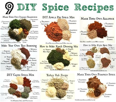 Diy Spice Round Up 9 Make Your Own Spice Recipes One Hundred Dollars