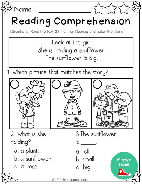Free Kindergarten Reading Comprehension Passages Winter
