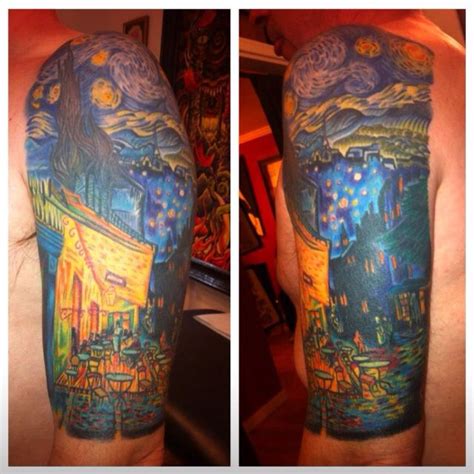 You can recreate this or choose your … Van Gogh fusion of Starry Night and The Cafe...by Gauge ...
