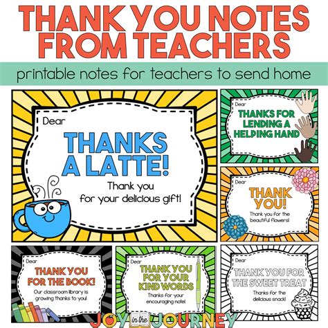 Thank You Notes From Teachers To Students