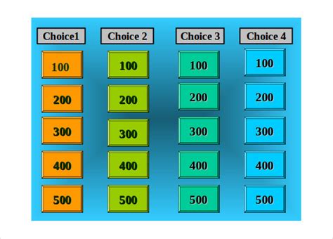 9 Jeopardy Game Templates Free Sample Example Format Download