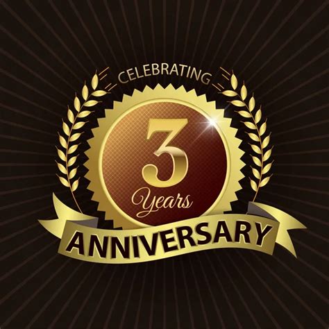 3 Years Anniversary Stock Vectors Royalty Free 3 Years Anniversary