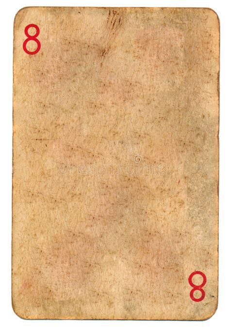 Old Playing Card Paper Background With Number 8 Stock Image Image Of