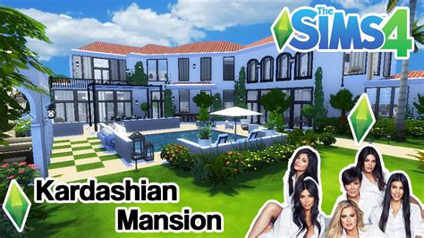 The Sims 4 Let S Build Kardashian Mansion House Tour No Cc Youtube