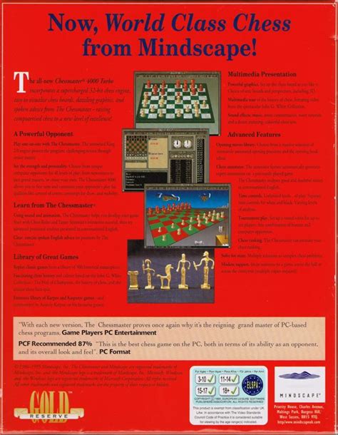 The Chessmaster 4000 Turbo 1993 Box Cover Art Mobygames