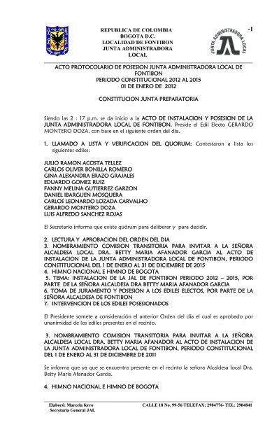 Acta No001 01 12 Acto Protocolario PosesiÓn Edilespdf