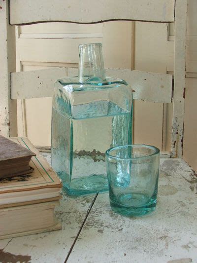 I Have An Obsession With Recycled Glass I Just Love The Look Of Them Bedside Carafe Glass