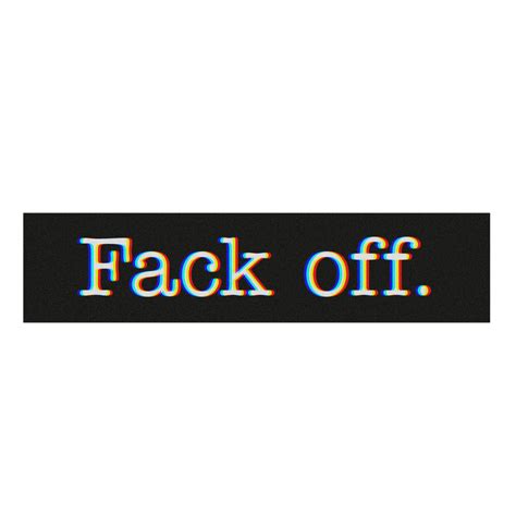 Fack Facking Fackoff чёрный глитч Sticker By 013131310