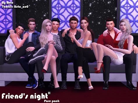 Friends Night Ii Pose Pack The Sims 4 Catalog