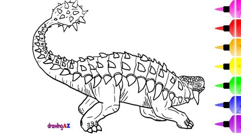 On august 24, 2019september 7, 2019 by coloring.rocks! How to Draw Ankylosaurus Monster Dinosaur from Jurassic ...