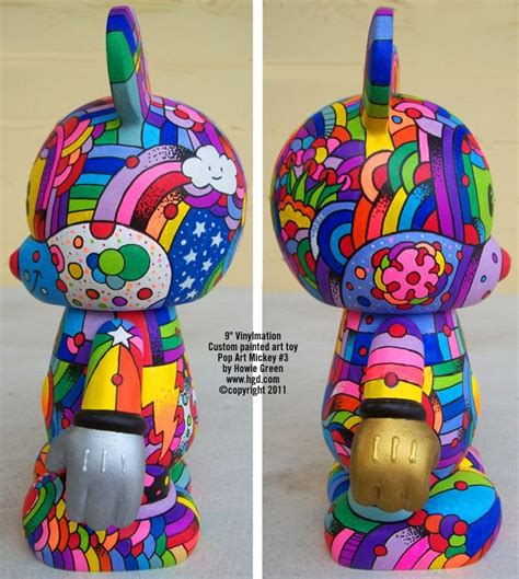 Vinylmation Custom Toy Pop Art Mickey 3 Art Toy Custom Toys Pop Art