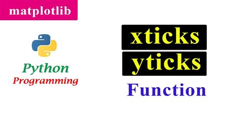 Adjusting The Tick Location And Label Xticks And Yticks Function