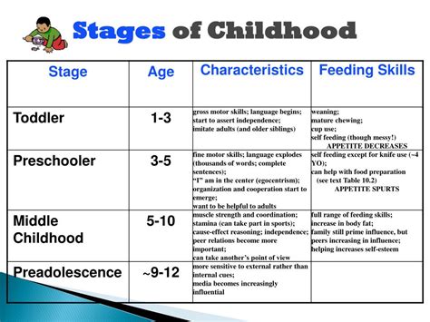 The Different Stages Of Childhood