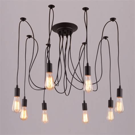 They're part of a group known as cobweb spiders, usually building the webs in places like basements, closets, and crawl spaces. Spider Pendant Light Multiple Edison Bulbs | Adjustable - Spider