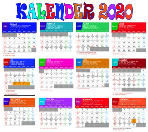 Kalender Islam Hari Ini Kalendar Islam 2020 Masihi 1441 1442 Hijrah