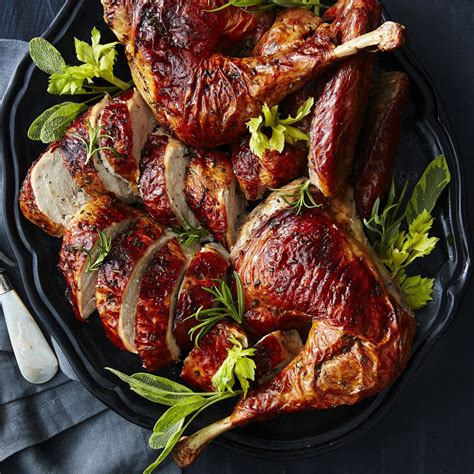 grilled butterflied turkey with celery herb rub recipe sunset magazine