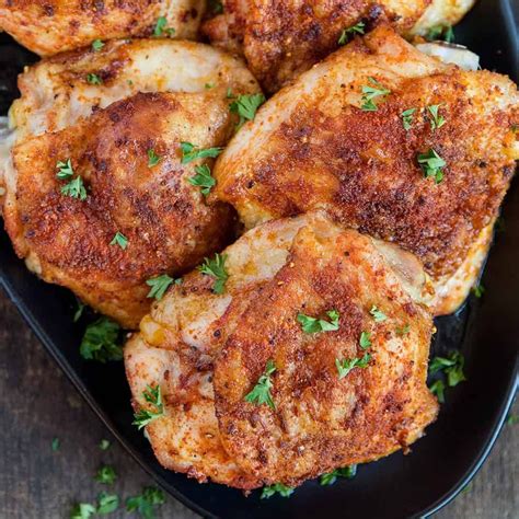 Eliminate the tortillas and still get the flavors you love in enchiladas without all the carbs in these baked chic. Crispy Baked Chicken Thighs Recipe | Yummly | Recipe ...