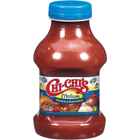 chi chi s® medium thick and chunky salsa 48 oz plastic jar medium salsa festival foods shopping