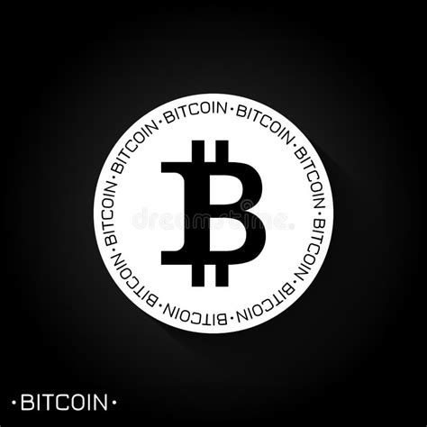 Bitcoin Logo Vector Icon Black And White Stock Vector Illustration