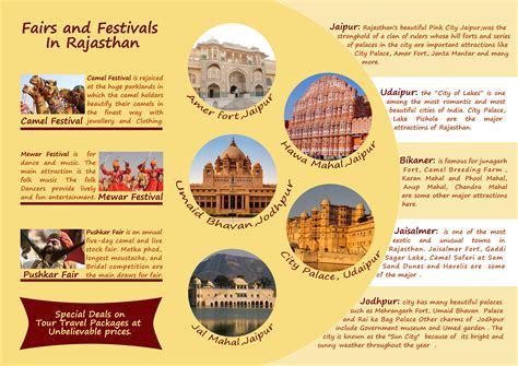 Trifold Brochure On Rajasthan Tourism Behance