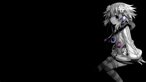 Anime Girls Selective Coloring Black Background Simple Background