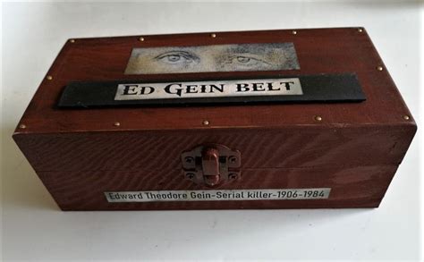 Ed Gein Belt Serial Killer Shadow Box Art Box Macabre Chainsaw Etsy