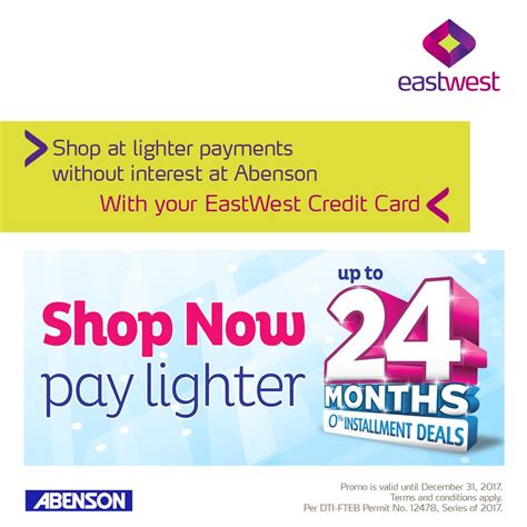 While 1% interest may seem small, remember that this will be 1% interest monthly. EastWest Bank on Twitter: "Enjoy 0% interest on installment for up to 24 months at Abenson on ...