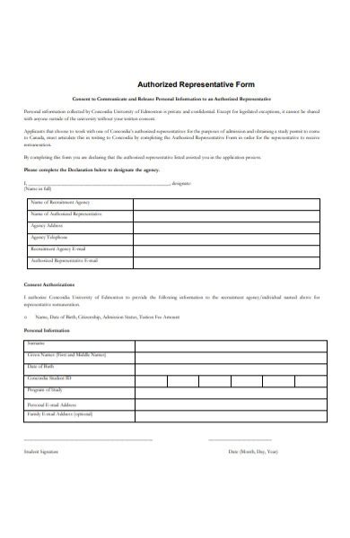 Назад · sample forms for authorized drivers : FREE 44+ Representative Forms in PDF | MS Word