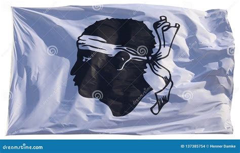 Flag Of Corsica Isolated On White Background Stock Illustration