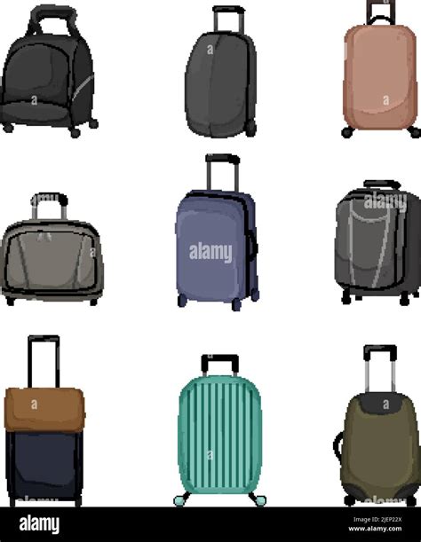 Luggage Bag Set Cartoon Vector Illustration Stock Vector Image And Art