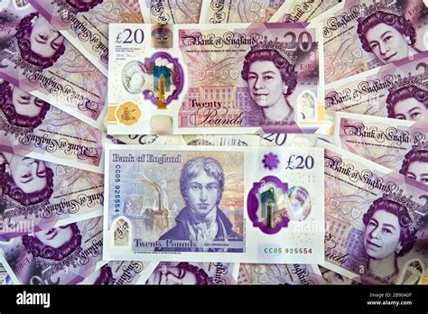 The 2020 Polymer £20 Pound Banknotes From The Bank Of England Featuring