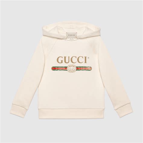 Kinder Pullover Mit Gucci Logo In Weiße Baumwolle Gucci At