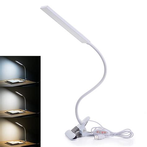 5w Dimmable Clip On Led Desk Lamp Flexible Reading Light Black Friday