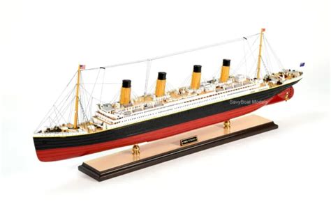 RMS TITANIC WHITE Star Line Cruise Ship Model With Lights Museum Quality PicClick
