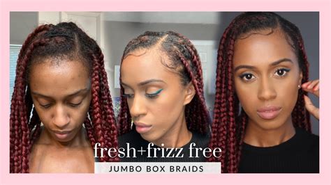 How To Keep Jumbo Box Braids Fresh And Frizz Free Kelsley Nicole YouTube