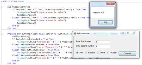 Basic Calculator In Visual Basic Net