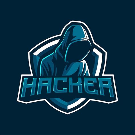 Illustration Du Logo De La Mascotte Hacker Vecteur Premium