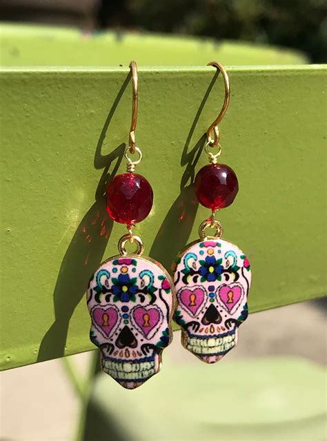Dia De Los Muertos Earrings Day Of The Dead Earrings Ddlm Etsy