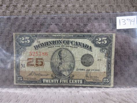 1923 Canadian 25 Cent Bill Shinplaster