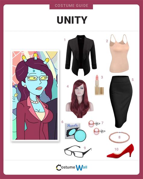 the best costume guide for dressing up like unity the hivemind that s rick s former lover who
