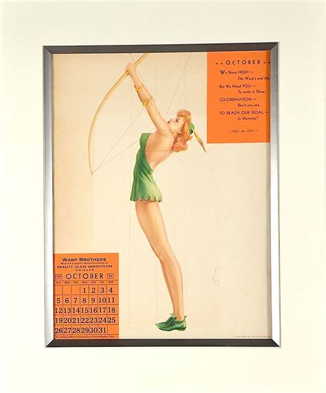 Alberto Vargas 1940s Esquire Magazine Varga Pin Up Girl Calendar